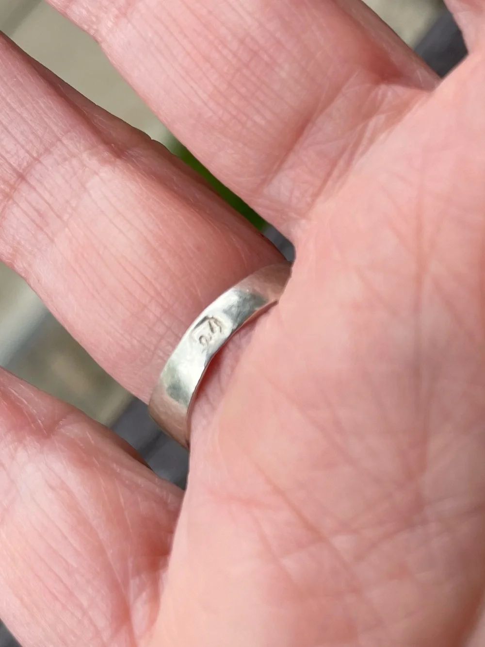 Turquoise Inlay Signet Ring in Sterling with Mexico and Maker Hallmarks, 6.5 - Picture 3 of 15